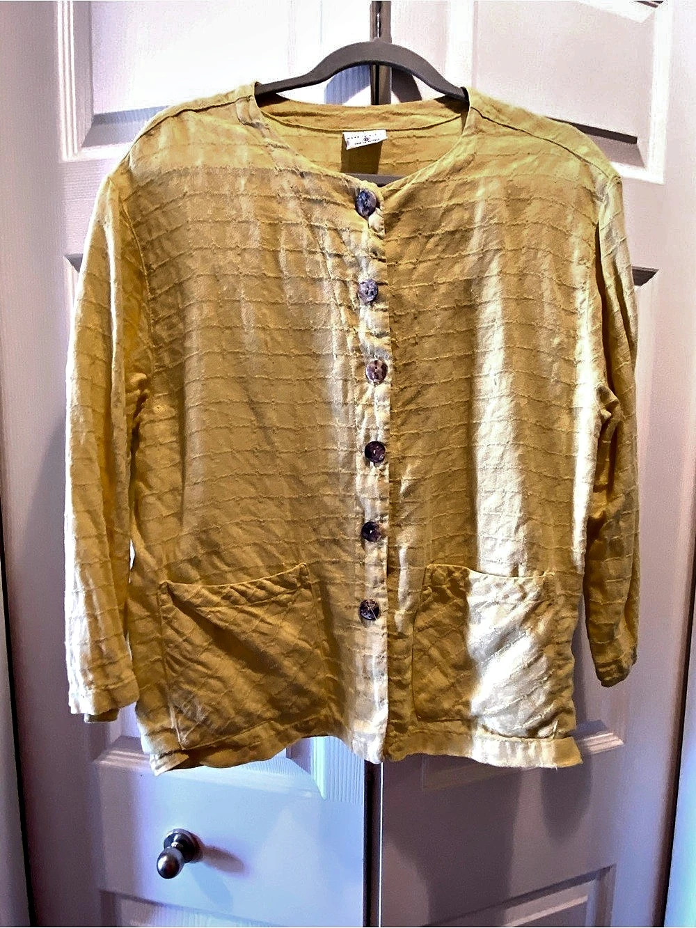 CLICK Linen Jacket Yellow